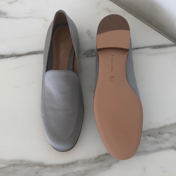 Gianvito Rossi Metallic Satin slip-on loafers - Picture 7 of 8